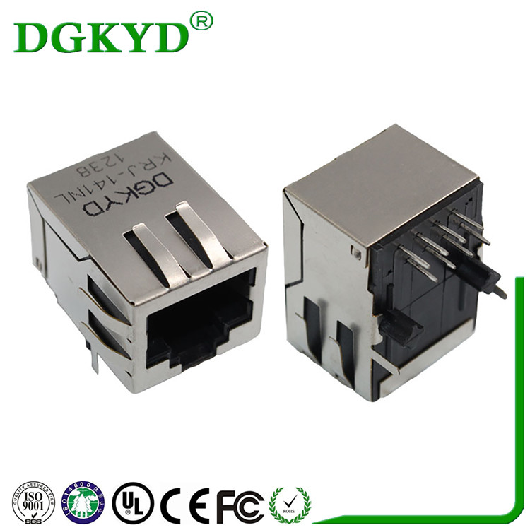 China Standard cat 5 RJ45 ethernet connector with magnetic transformer customized wholesale