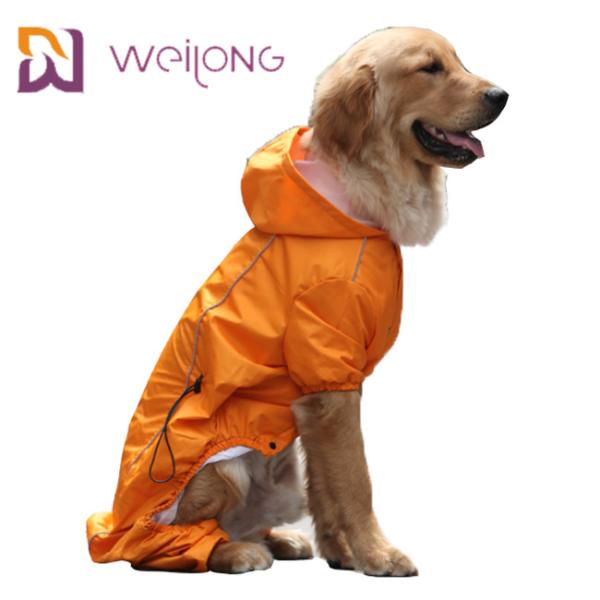 Safety Stripe Pet Raincoat Full Customization Dog Reflective Raincoat