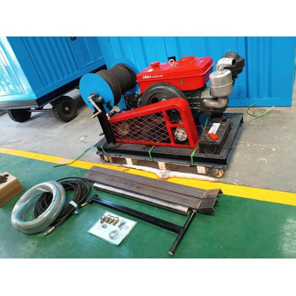 28HP Diesel Engine Jet Sewer Cleaning Machine with 50m High Pressure Hose for 50-500mm Pipe Diameter