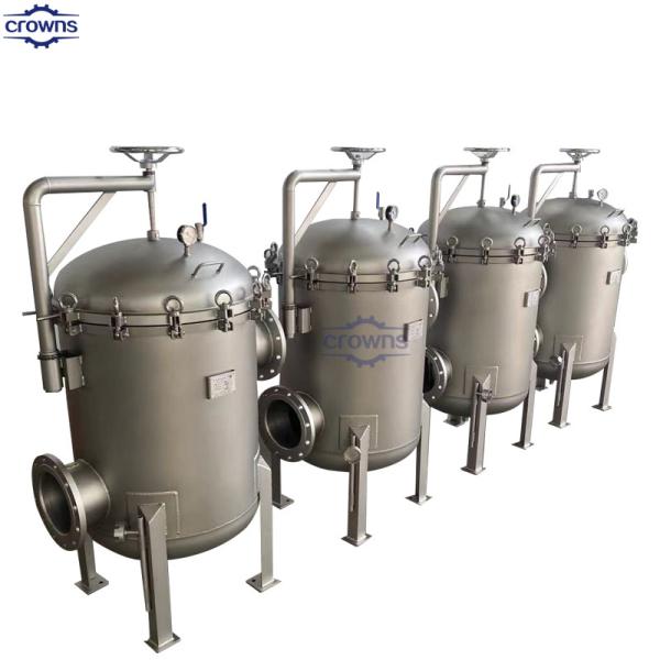 Water Treatment Bag Filter Housing Stainless Steel Multibags Filter Housing