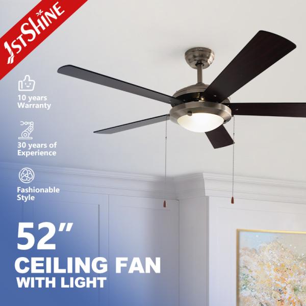 Quality Classic 52" Ceiling Fan with LED Light & Pull Chain Control for sale