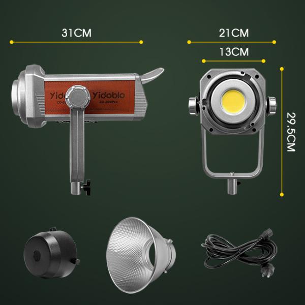 Brown 200w portable LED photography lighting 2700K-7500K suitable for studio shooting makeup fill light