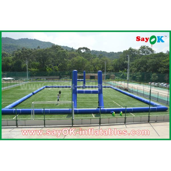 Football Inflatable Games Giant Outside PVC Tarpaulin Inflatable Soccer / Football Field Court CE Standard