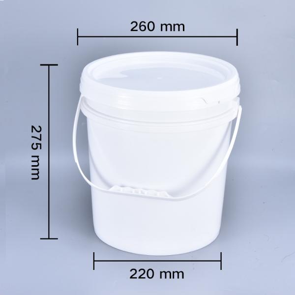 10L Food Grade Plastic Paint Bucket With Lid And Handle Tamper Evident Container