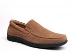 China Summer Breathable Mens Leather Loafers Brown Round Toe Mens Suede Moccasins wholesale