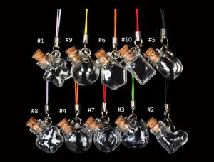 China Mini Irregular Vials/ Clear Glass Jars Bottles with Cork Stoppers for Arts & Crafts, Projects, Decoration wholesale