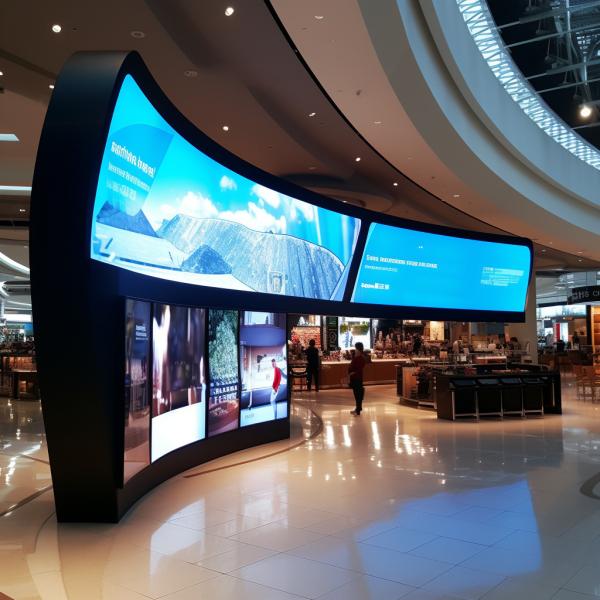 Quality IP65 Curved LED Screen Wall P3 Commercial LED Display Versatile for sale