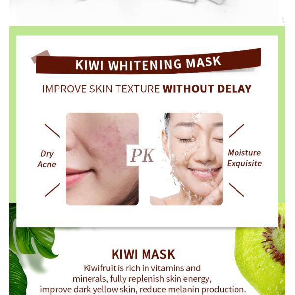 25ml Hydrating Sheet Mask Whitening Beauty Cosmetic Organic Kiwi Facial Mask