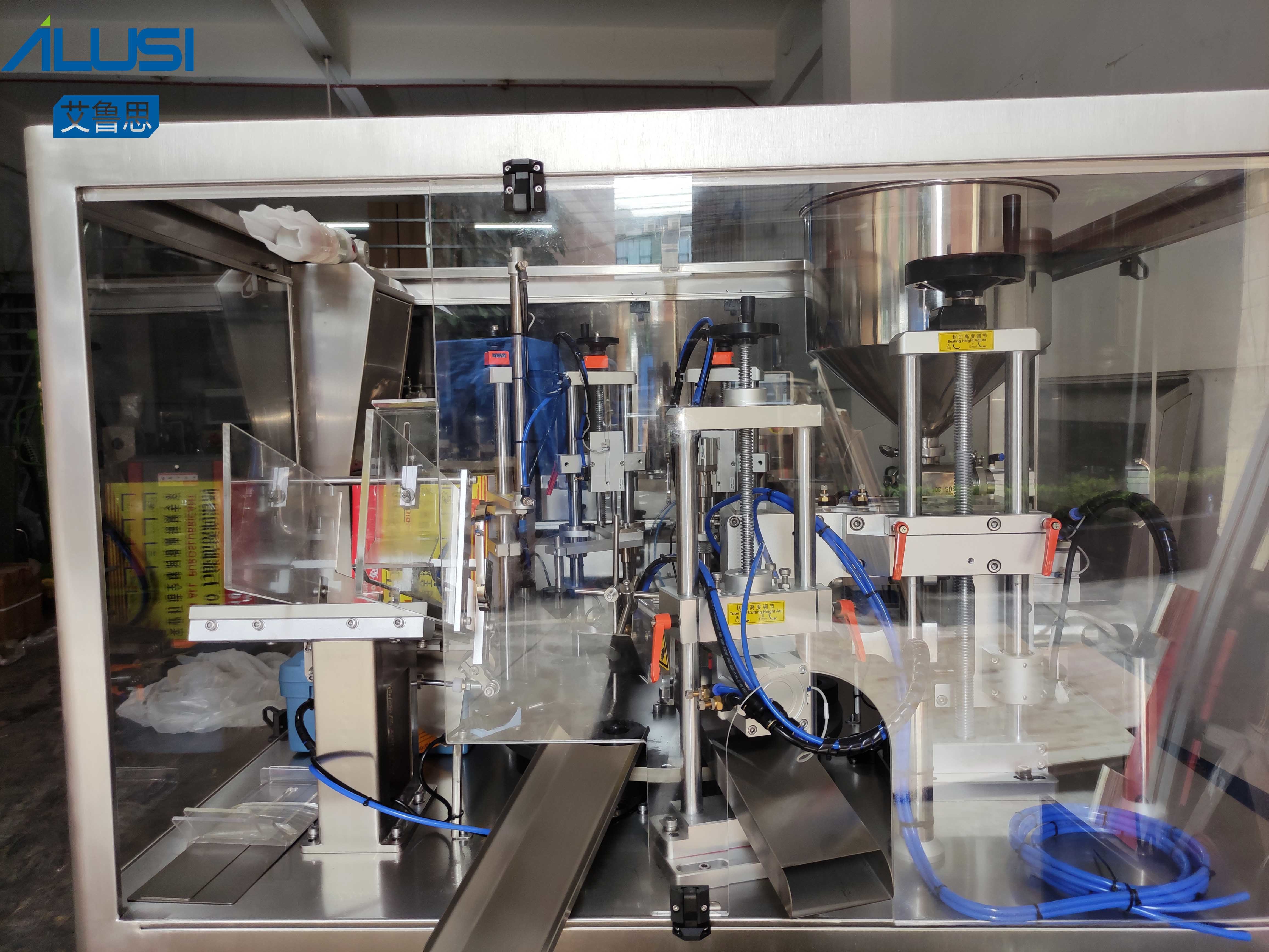 China Ultrasonic Hand Cream Circular Arc Tube Filling Sealing Machine With Rounded Corner Sealing wholesale