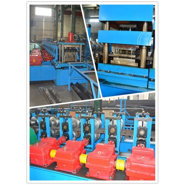 Heavy Duty Gear Box Guardrail Roll Forming Machine With Hydraulic Post Cutting