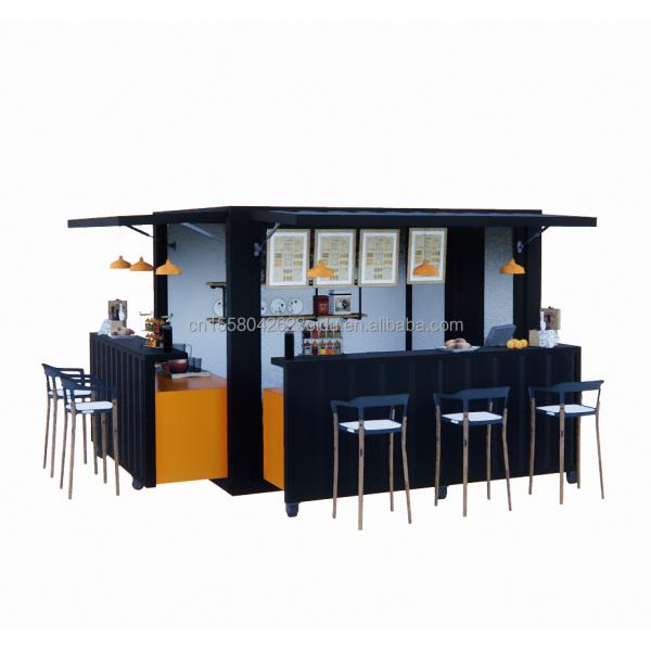 Fast Food Mini Pop-up Shop Cafe Shops Mobile Container Coffee Bar Houses with Modern Design Style and Aluminum Alloy Windows