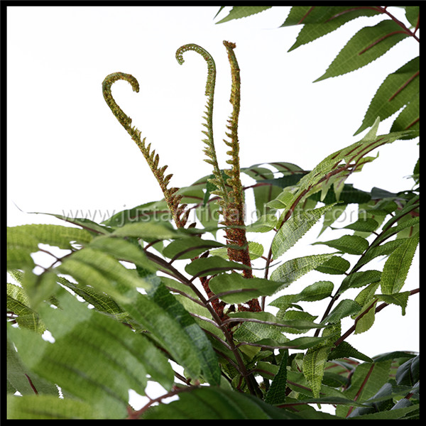 Multiple Stems Faux Chinese Toon Tree Plastic And Fabric Decoration Plant