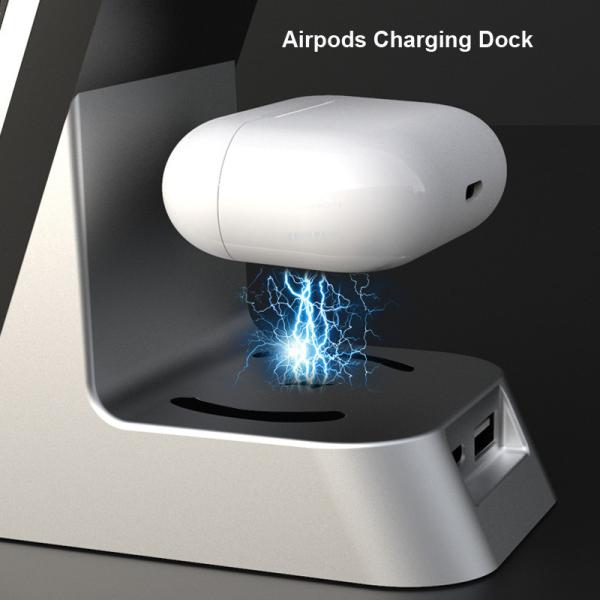 15W 7 In 1 Quick Wireless Charger WithLED Desk Lamp Touch Control