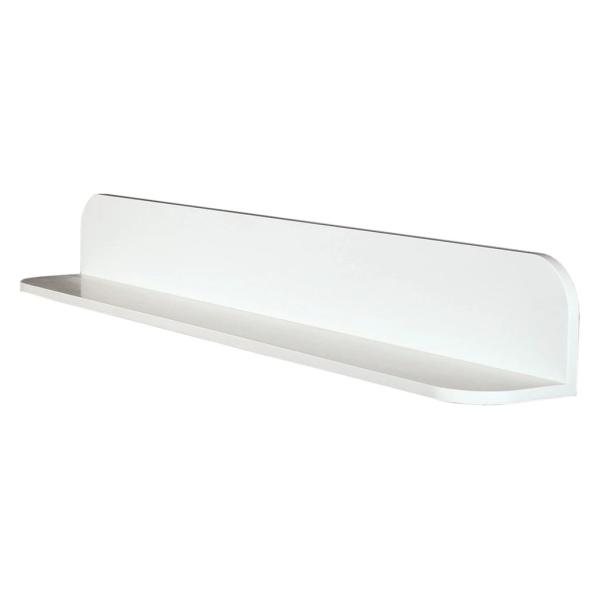 Contemporary Wall Mounted Shelf White Man Made Stone Shelf