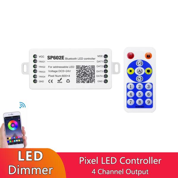 SP602E 4 Output LED Strip Smart Controller For SM16703 1903 Full Color Pixel Strip Light