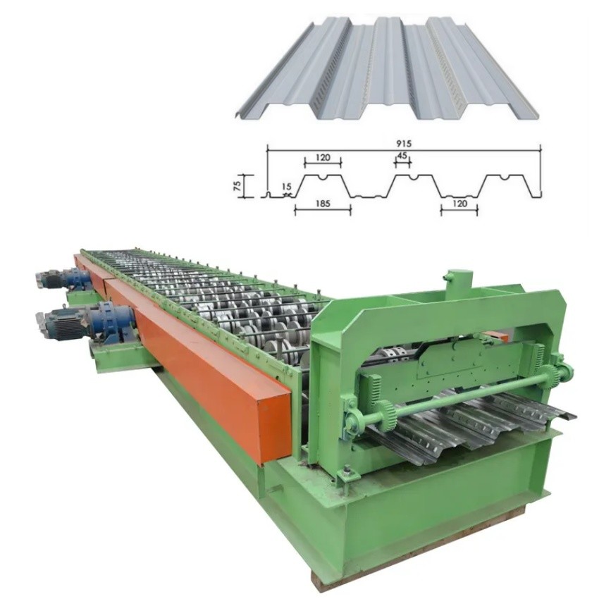 China 36'' High Speed Type B Roof / Floor Deck Roll Forming Machine With Hydraulic Cutting Mode And Roller Material wholesale