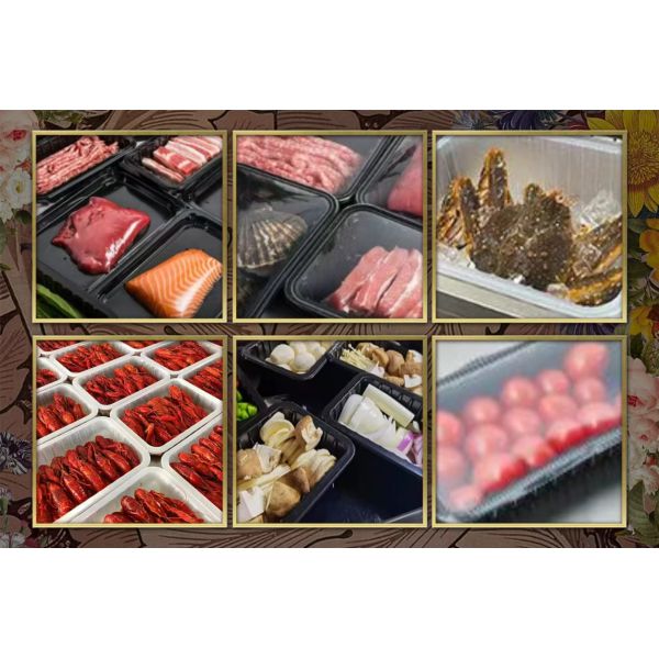 Modified Atmosphere Fully Automatic Chain Modified Atmosphere Plastic Tray Sealer DQ630SAT-E High Quality Tray Sealer Machine