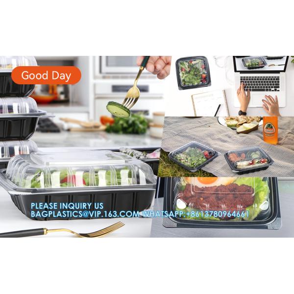 Clamshell Take Out Containers, Anti-Fog Shrink Wrap 55 Pack 6 X 6 Inch 15 Oz Meal Prep Container Microwave Free