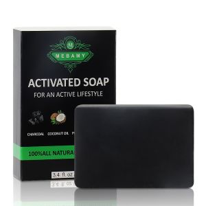 China RSPO Organic Handmade Soap Activatted Bamboo Charcoal Body Bath Soap Bar wholesale
