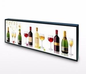 China Ultra Wide Supermarket Shelf Edge LCD Display Advertising Player Stretched Bar LCD Screen wholesale