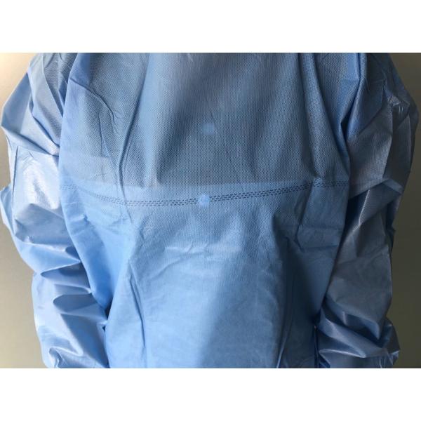 Dust Proof Non Woven Isolation Gown , Blue Surgical Protective Clothing
