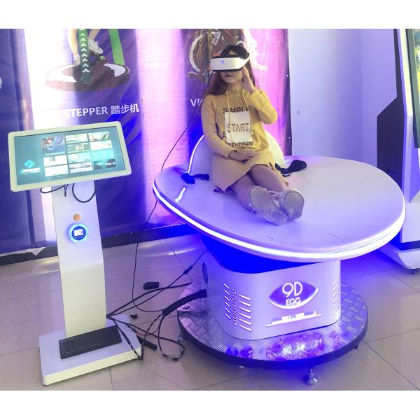 Coin Operated Virtual Reality Cinema White Thrill Ride Simulator For VR Center