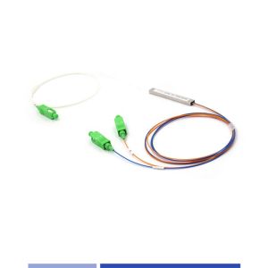 China 1x2 SC APC Singlemode Optical Power Splitter Blockless Mini Module 900μM wholesale