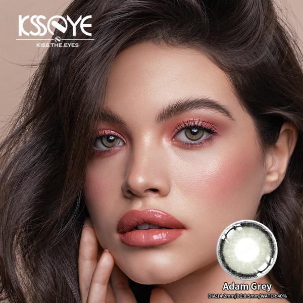 KSSEYE Gray Eye Contact Lenses Power 0-6.00 Graded Yearly Use Contact Lens