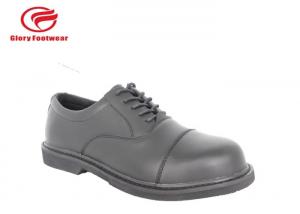 China Office Tactical Oxford Mens Police Leather Shoes Fashion Black Abrasion Resistant on sale