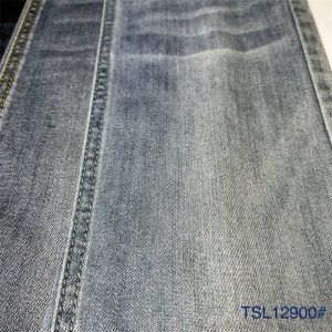 China T400 Cotton Viscose Shrink Resistant Twill Denim Fabric Weave For Jeans on sale