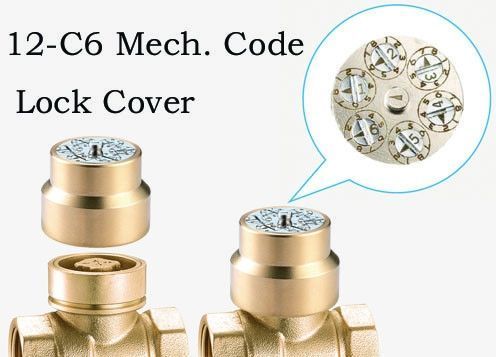 1206 FxF Double Shut-off Brass Ball Valve set Sizes DN20 DN25 DN32 Magnetic /Polygon headed /Mech. Code Lockable Design 2