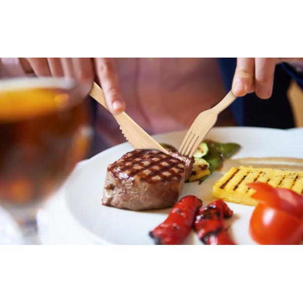 Bamboo utensils pre rolled with napkin