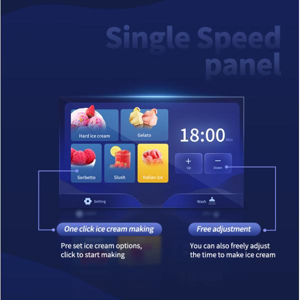 12L Capacity Hard Ice Cream Machines 48L/H Automatic Commercial Ice Creme Gelato Roll Maker for Business Sale App-Control