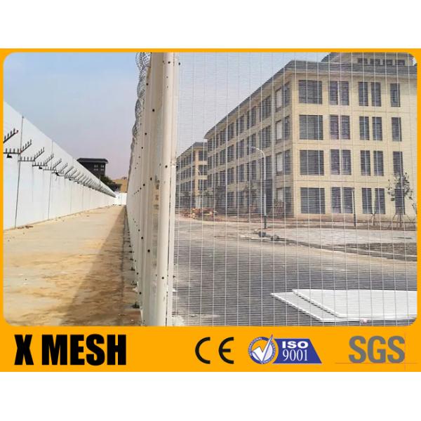 Hot Galvanized Silver Colour Anti Climb Mesh Fence 358 Anti Cut Clear View Wire Mesh Panels