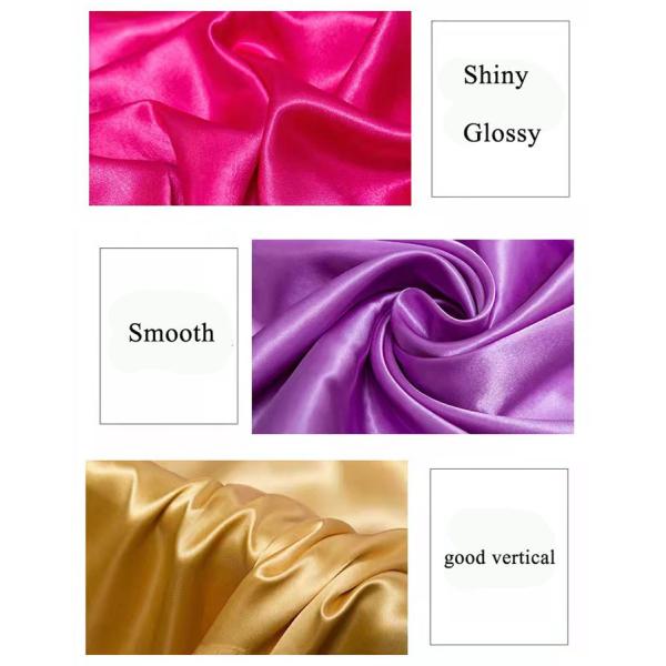 Shiny 95% Polyester 5% Spandex Fabric Stretch Satin For Sleepwear Dress