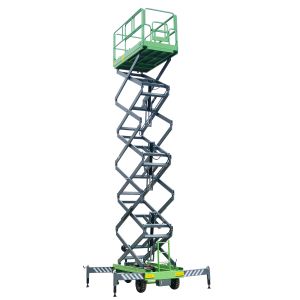 China 12M Mobile Scissor Lift With Pulling Device wholesale