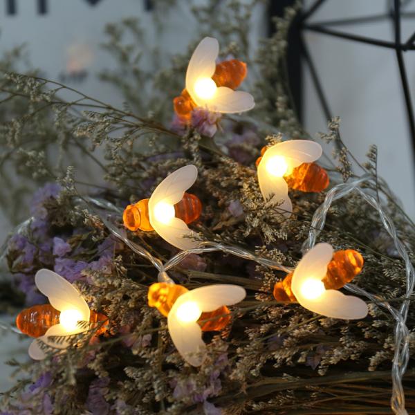 Honey Bee Fairy String Lights LED USB & Battery Operated with Remote Control for Wedding Party Festival Indoor Outdoor Decor