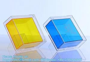 China Wholesale Color Acrylic Transparent Box Double Layer Plexiglass Storage Box Bridesmaid Accompanied Gift Box wholesale