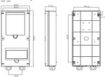 Single Position Three Phase Electricity Meter Box IP54 With Hinges , Lock And