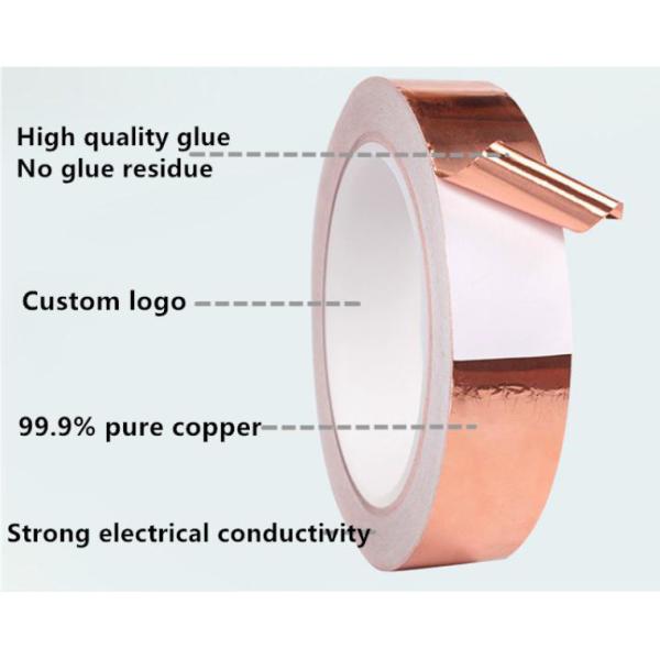 Copper foil tape 20~120μm thick for electronic shielding conductive adhesive tape