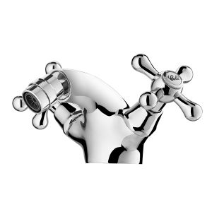 China Chrome Cross Two Handle Bathroom Faucet wholesale
