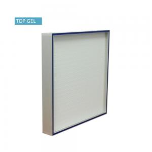 China Extruded Aluminum Frame H14 HEPA Filter Top Side Gel Seal For GMP Clean Room wholesale