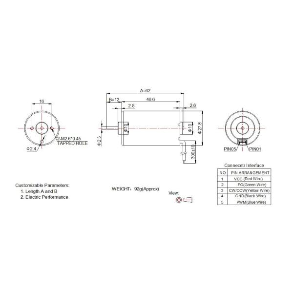 Inner Controller 28mm Brushless Motor 12 Volt DC Motor High Torque BLDC Motor BL2847