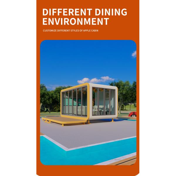 Outdoor Apple Cabin House Movable Office Cabin Customizable Alumuinum