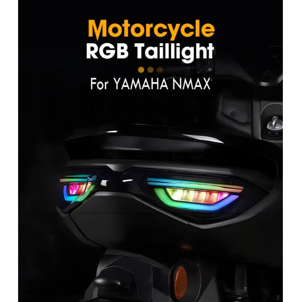 RGB Flashing Tail Lights LED Motorcycle Lights For Yamaha Nmax155