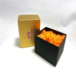 China Golden Bronzing Lid Box Cosmetic Paper Box For Packaging on sale