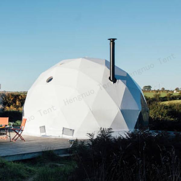 75kg/sqm Geodesic Dome Tent With 12mm Cotton Insulation Layer For Winter Cold Weather