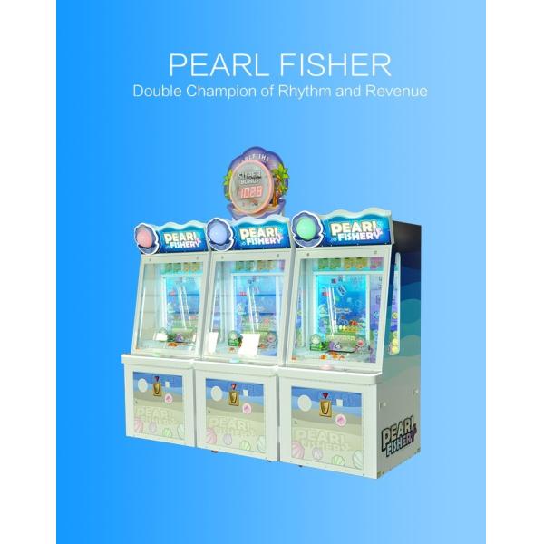 Redemption Pearl Fisher Happy Ball Pusher Lottery Ticket Game Machine For Amusement Room