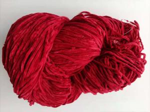 China 1.8Nm Polyester Red Chenille Yarn Acrylic Style Ecru Dyed wholesale