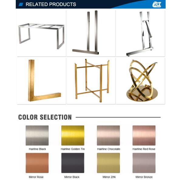 OEM ODM Metal Furniture Frame , Stainless Steel Coffee Table Frame